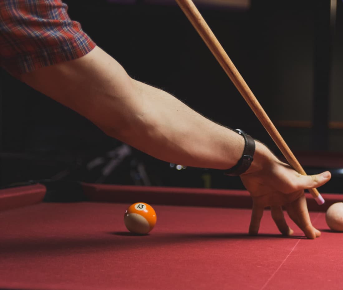 pool table in home bar